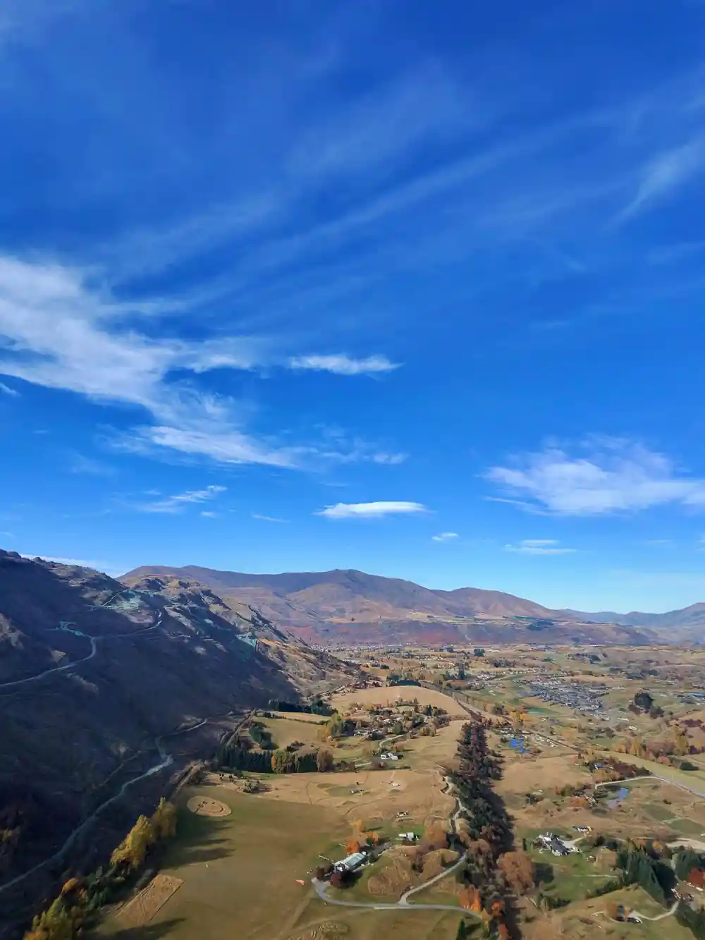 The valley and the road down, seen from height